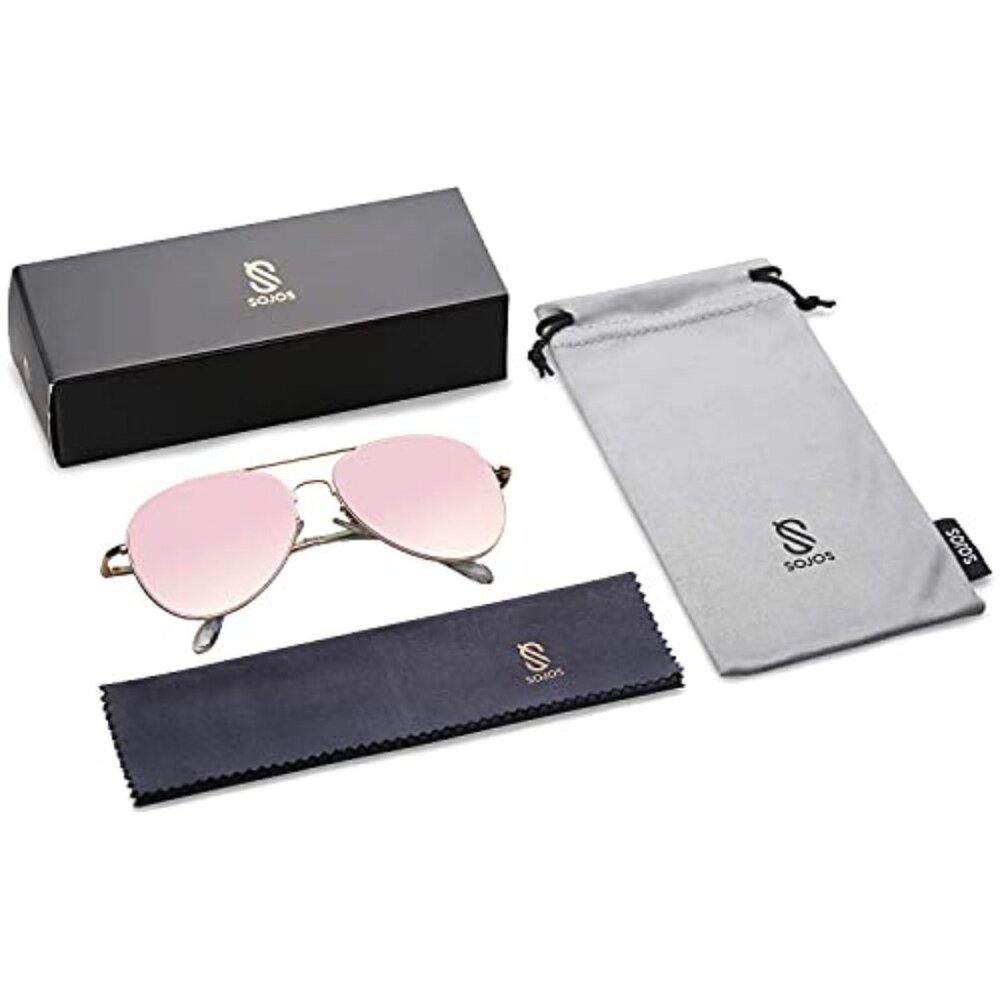 Classic Aviator Sunglasses Metal Frame UV400 Protection Spring Hinges - Picture 7 of 8
